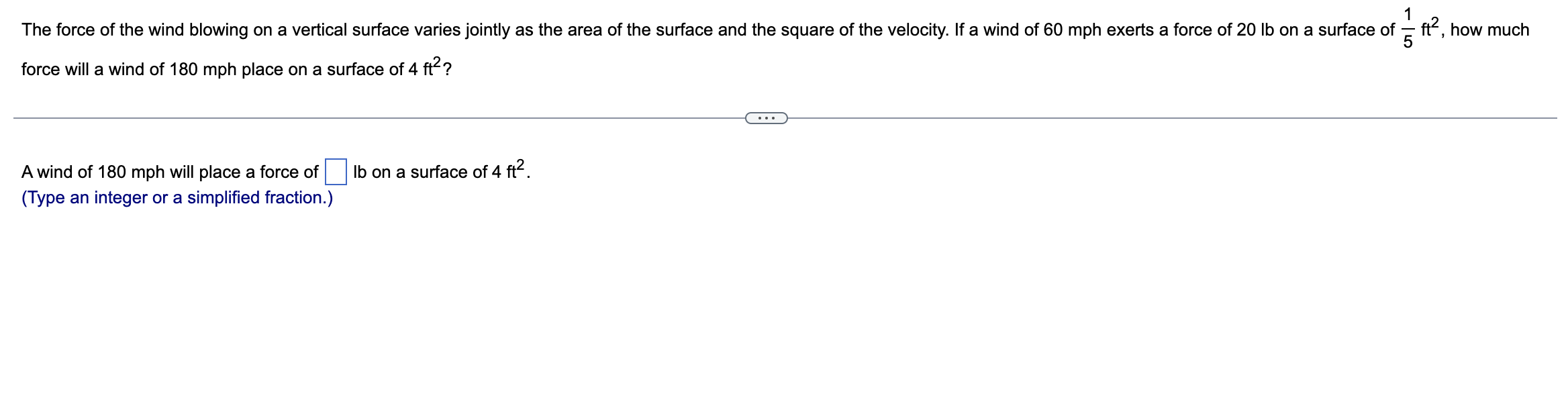 Solved The force of the wind blowing on a vertical surface | Chegg.com