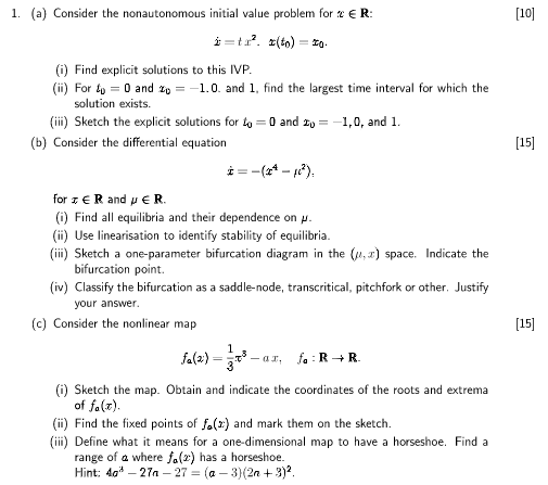 Solved (a) Consider the nonautonomous initial value problem | Chegg.com