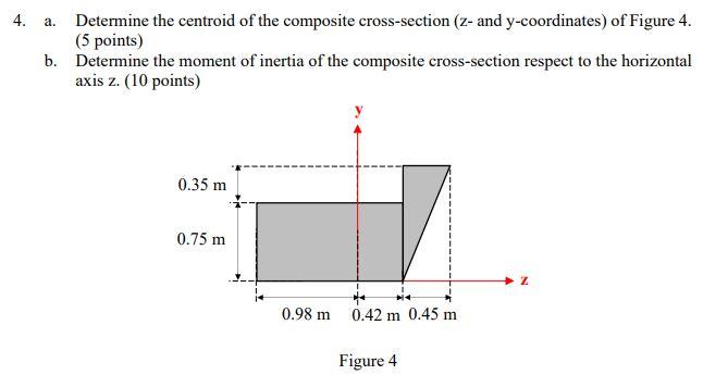 Solved 4. a. Determine the centroid of the composite | Chegg.com