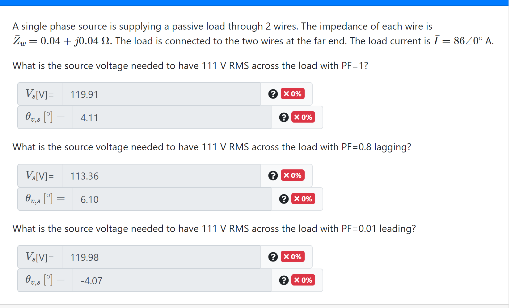 Solved A single phase source is supplying a passive load