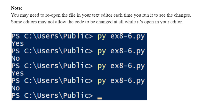 Solved Exercise 8-6 Save the following code in a file called | Chegg.com