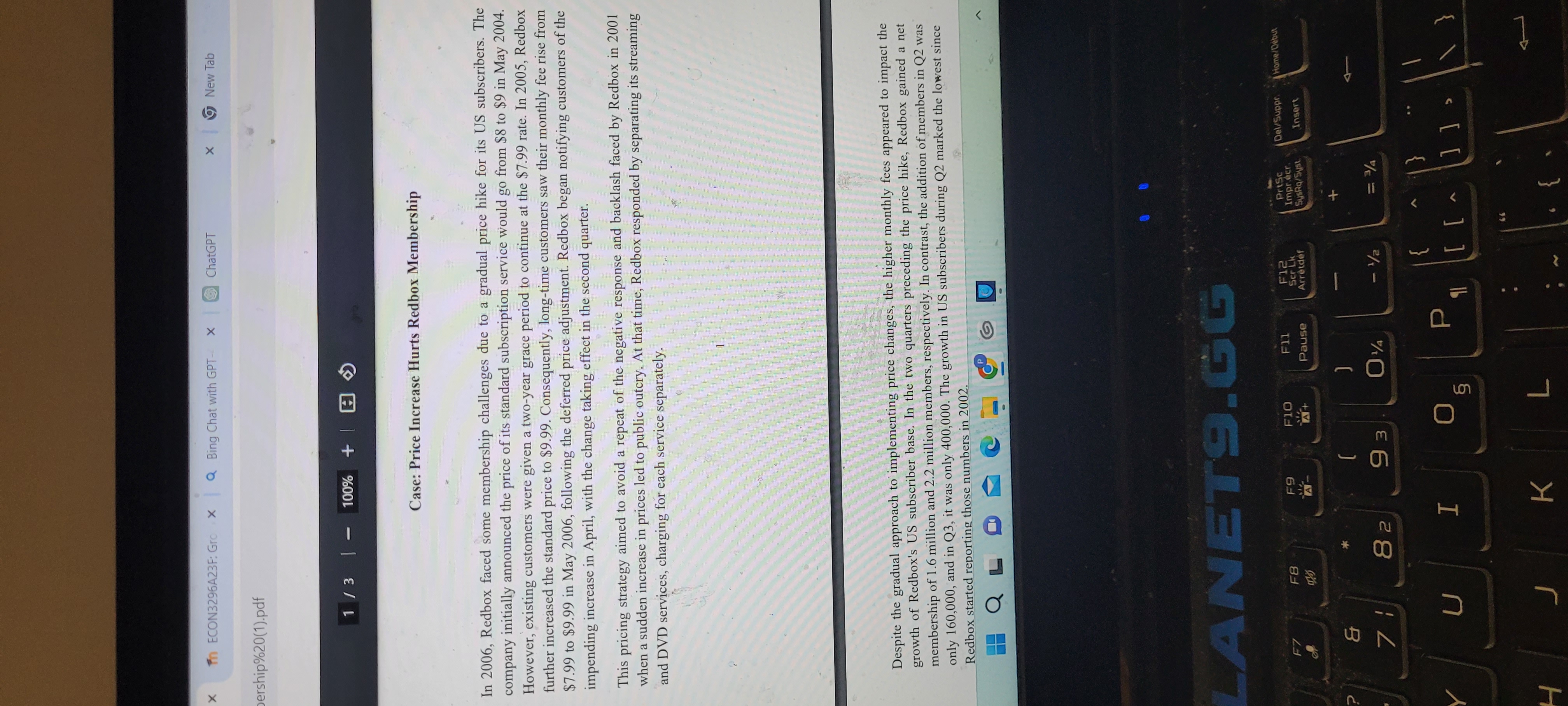 Solved In 2006, Redbox faced some membership challenges due