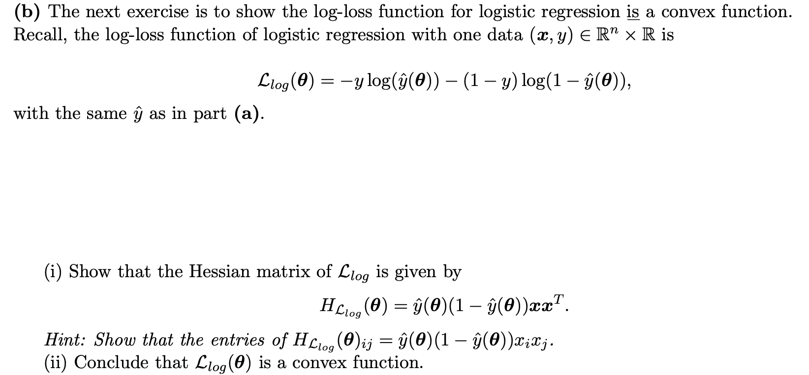 Q2. Logistic Regression (a) The Following Exercise Is | Chegg.com