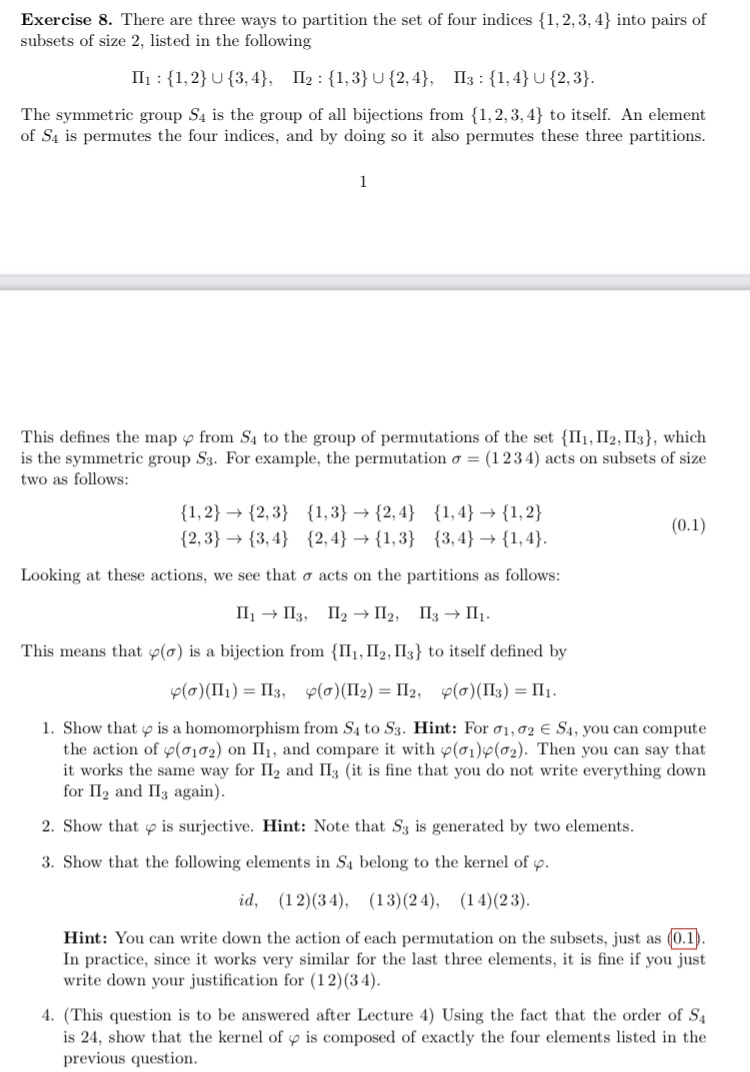 Solved Exercise 8 There Are Three Ways To Partition The Set Chegg