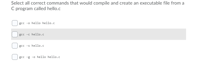Solved Select All Correct Commands That Would Compile And Chegg Com