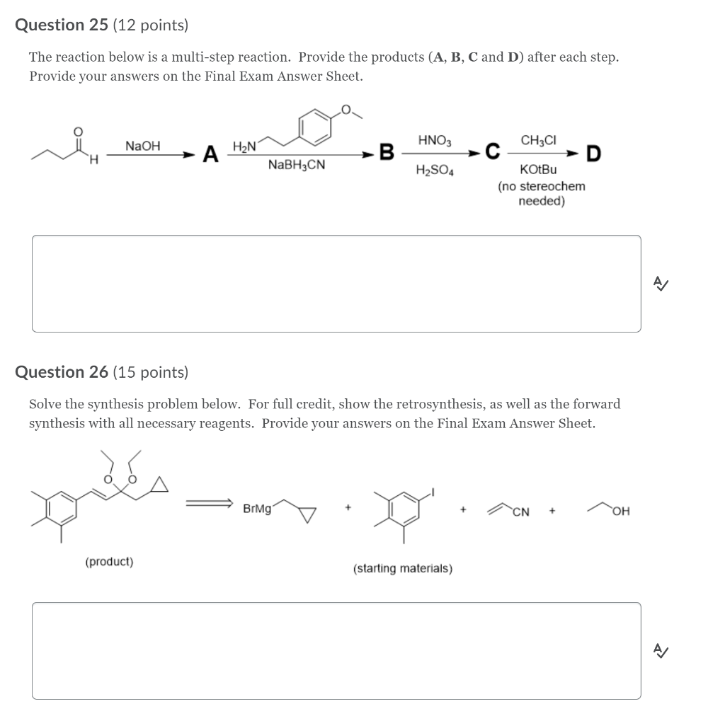 Solved Question 25 (12 points) The reaction below is a | Chegg.com