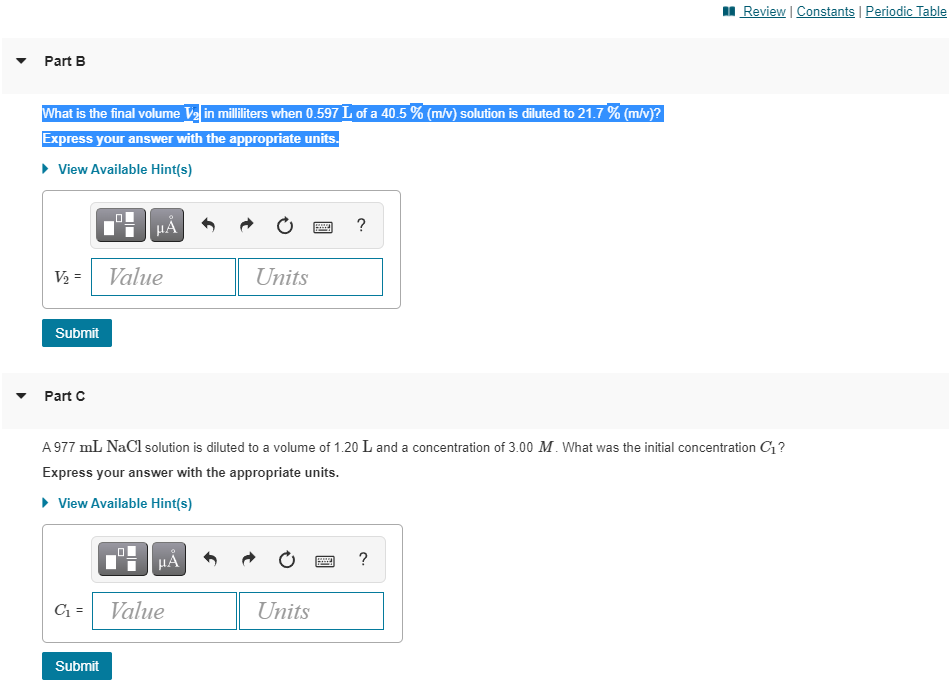 Solved MI Review Constants Periodic Table Part A You Have | Chegg.com