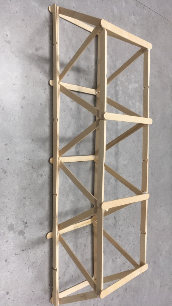 Solved I built a Howe Truss Bridge out of popsicle sticks