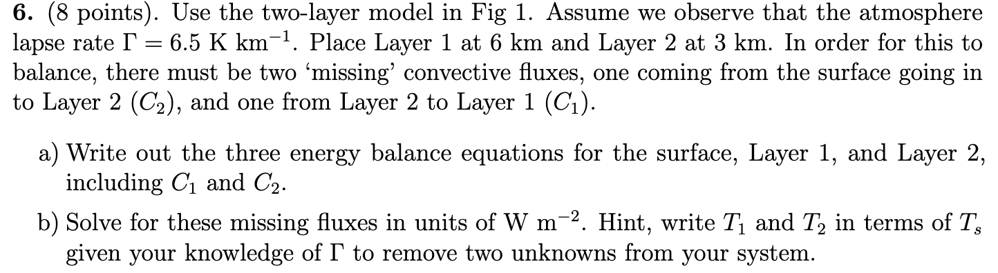 6. (8 points). Use the two-layer model in Fig 1. | Chegg.com