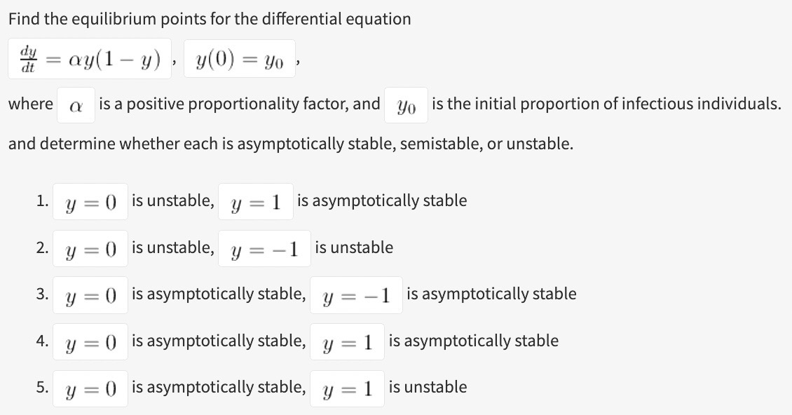 Solved Find the equilibrium points for the differential | Chegg.com
