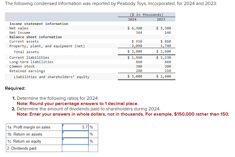 Solved 1 Determine The Following Ratios For 2024 Note Chegg Com   PhpqqVk2G