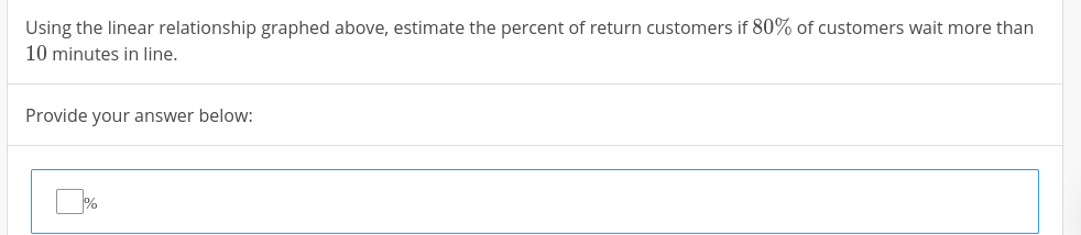 Solved Percent Of Return Customers Line Of Waiting Chegg