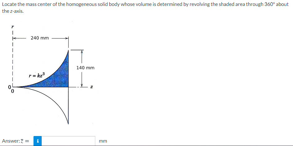 Solved Locate the mass center of the homogeneous solid body | Chegg.com
