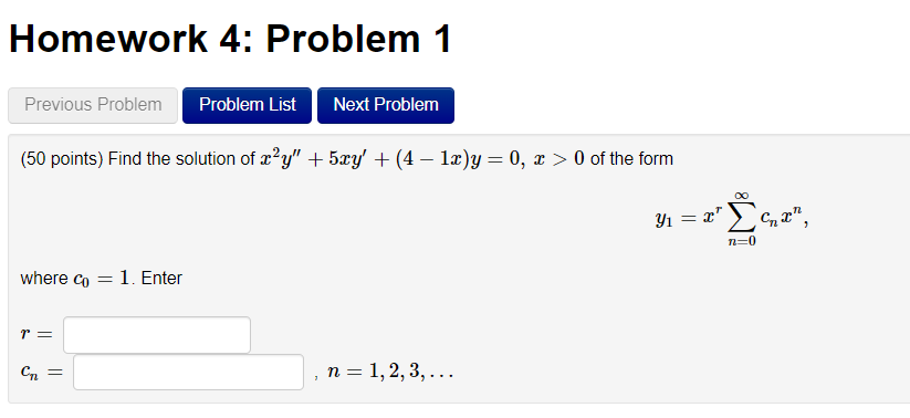 Solved (50 Points) Find The Solution Of | Chegg.com