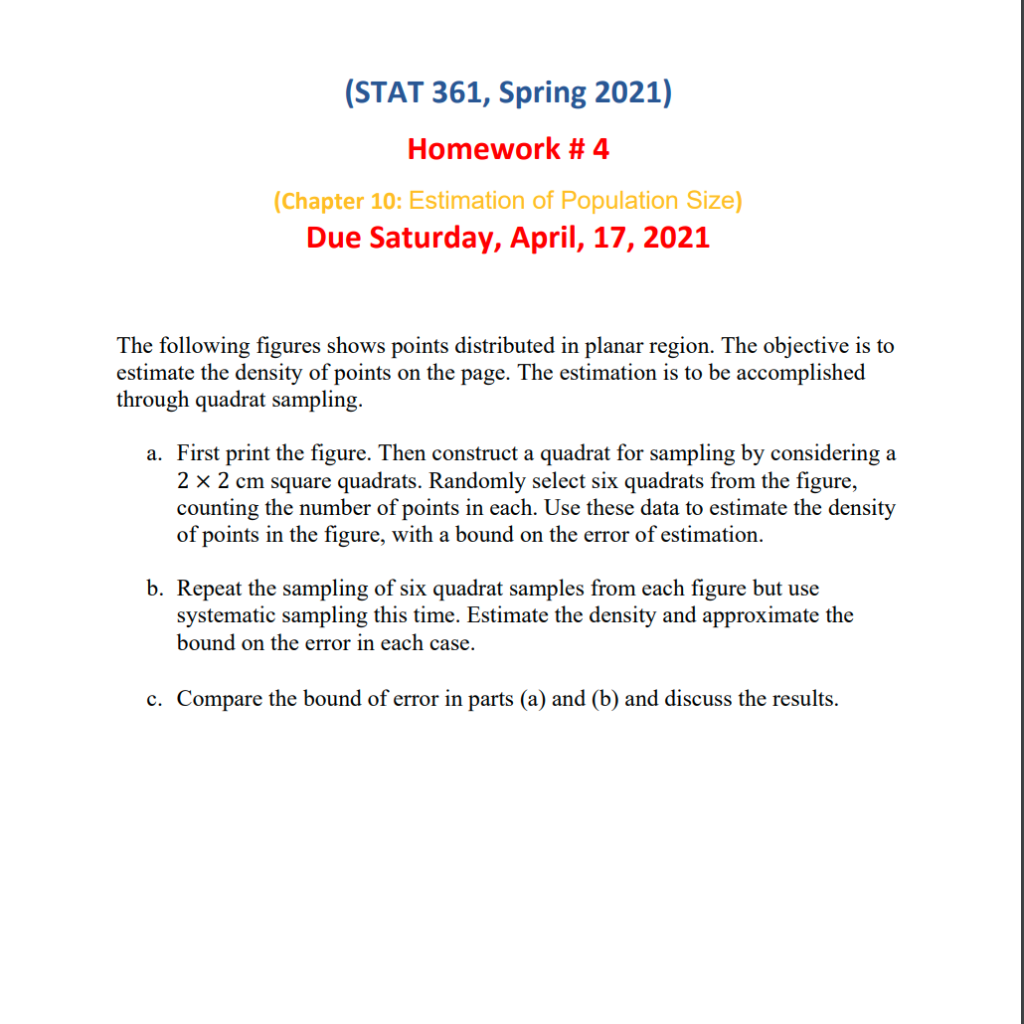 (STAT 361, Spring 2021) Homework #4 (Chapter 10: | Chegg.com