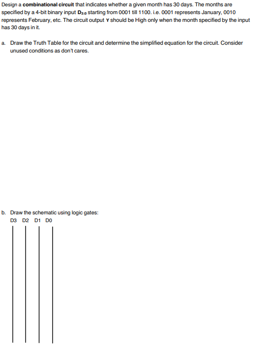 Solved Design a combinational circuit that indicates whether | Chegg.com
