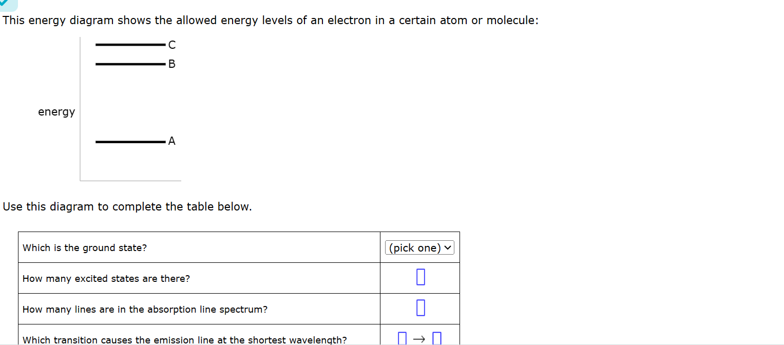 Solved This Energy Diagram Shows The Allowed Energy Levels | Chegg.com