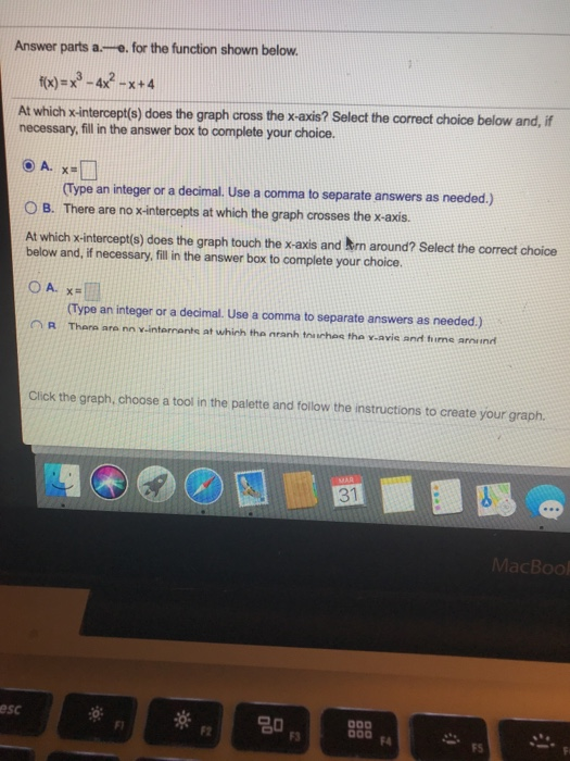 Solved Answer parts a.e. for the function shown below f(x) | Chegg.com