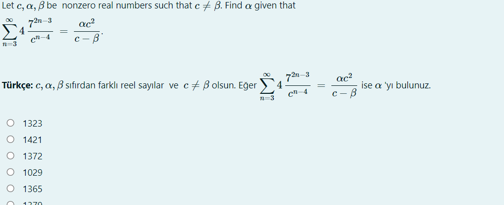 Solved Let C A Ss Be Nonzero Real Numbers Such That C Chegg Com