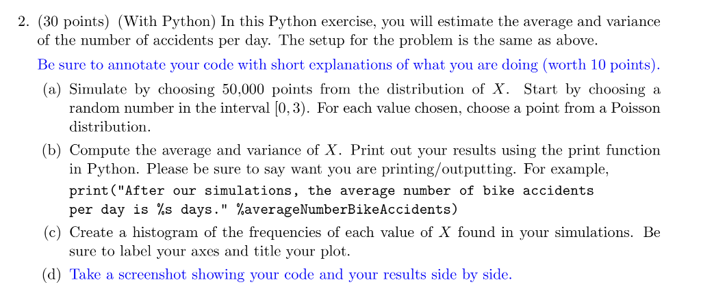 2. (30 points) (With Python) In this Python exercise, | Chegg.com