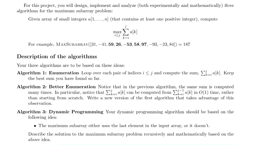 Solved For this project, you will design, implement and | Chegg.com