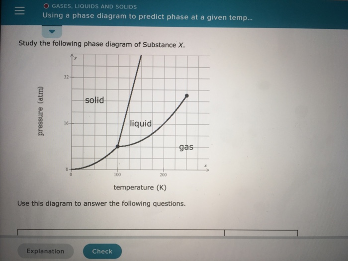 Solved O GASES, LIQUIDS AND SOLIDS Using a phase diagram to | Chegg.com