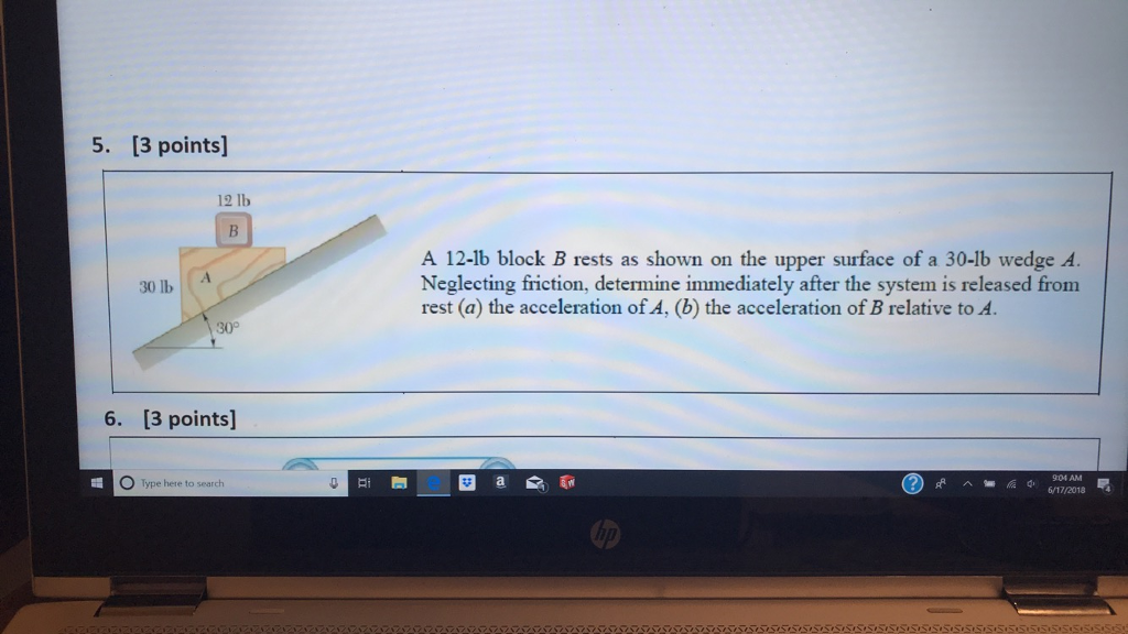 Solved 5. [3 Points] 12 Lb A 12-lb Block B Rests As Shown On | Chegg.com