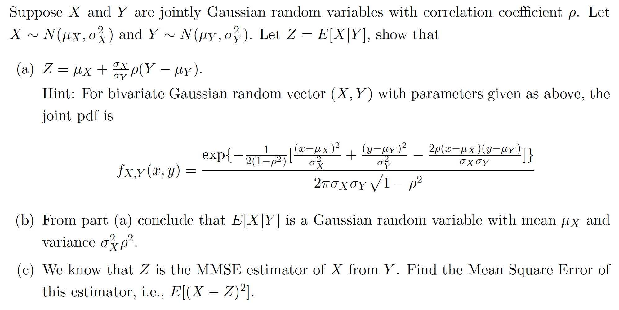 Solved Suppose X And Y Are Jointly Gaussian Random Variab Chegg Com