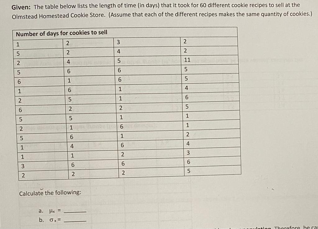 Solved Given: The table below lists the length of time (in | Chegg.com