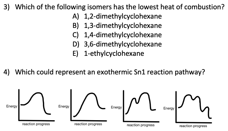 [Solved] 3) Which of the following isomers has the lowest