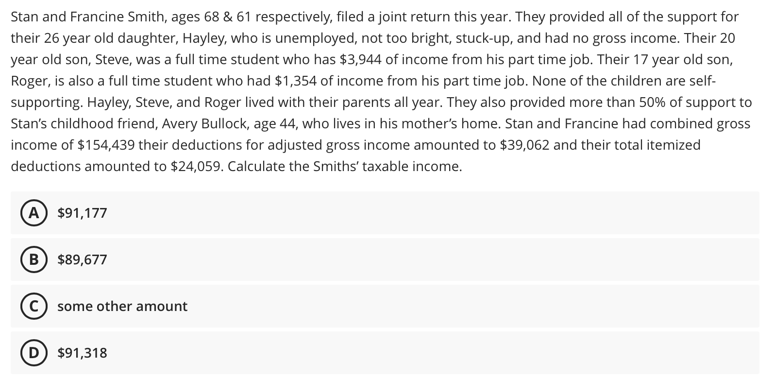 Solved Stan and Francine Smith, ages 68 & 61 respectively, | Chegg.com