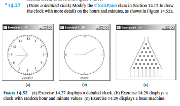 Java Program: (Draw a detailed clock) Modify the | Chegg.com