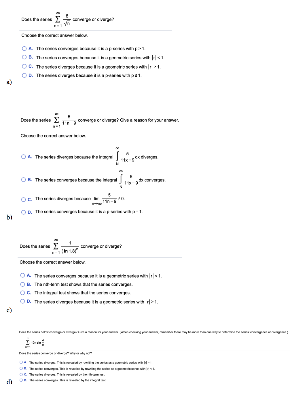 ex-determine-if-an-infinite-geometric-series-converges-or-diverges