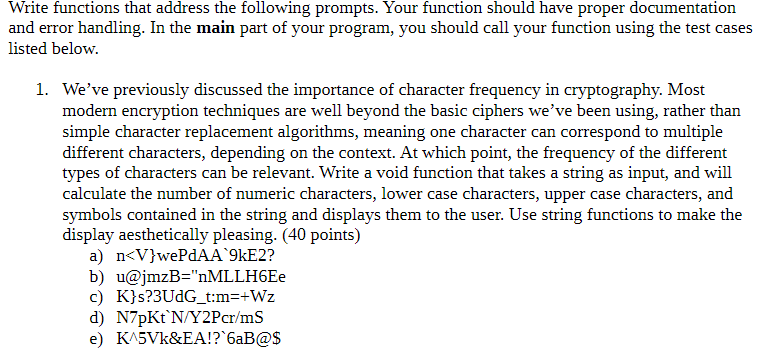 Solved when you write the print statement make it more | Chegg.com