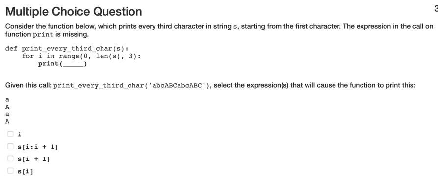 Solved Multiple Choice Question 3 Consider The Function | Chegg.com