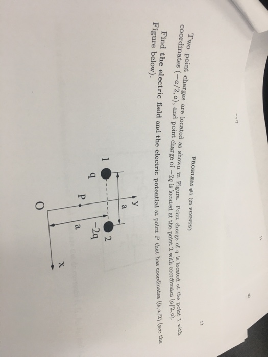 Solved Two point charges are located as shown in Figure. | Chegg.com