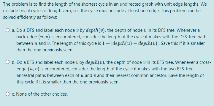 Solved The problem is to find the length of the shortest | Chegg.com