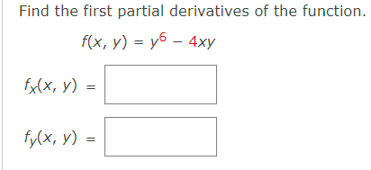 Solved Find the first partial derivatives of the | Chegg.com