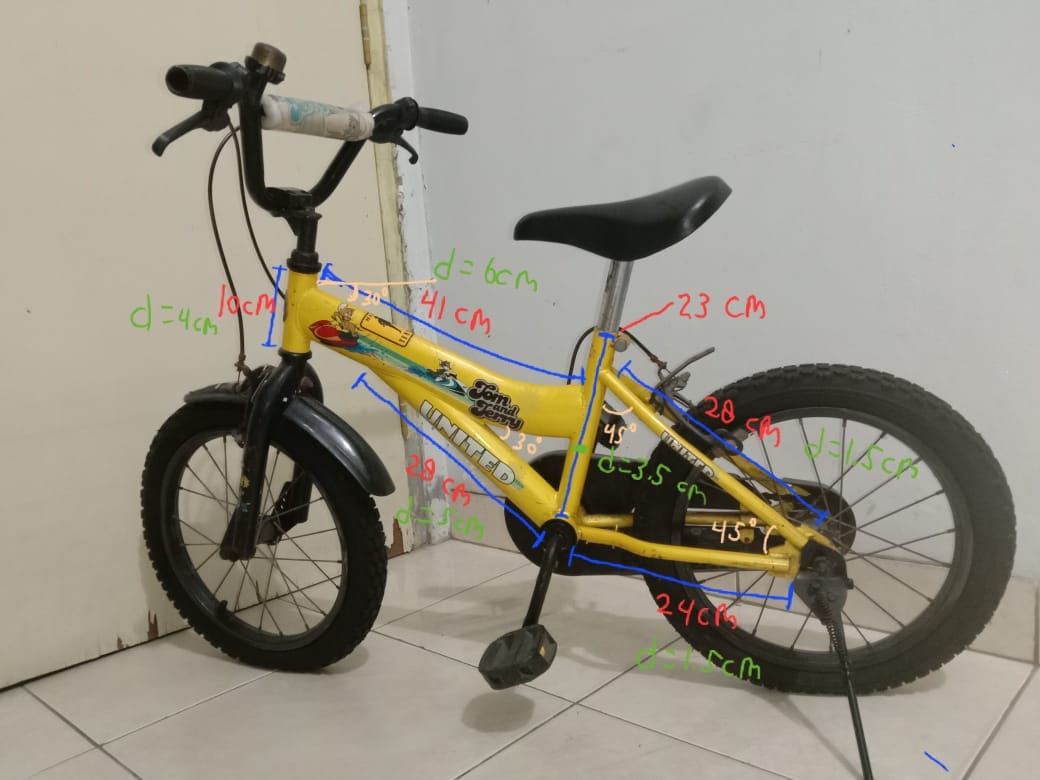 Draw the free body diagram of frame. Determine the