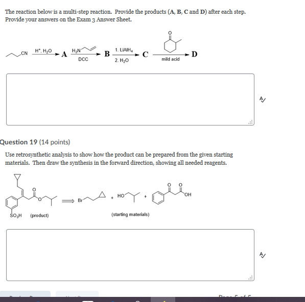 Solved The reaction below is a multi-step reaction. Provide | Chegg.com