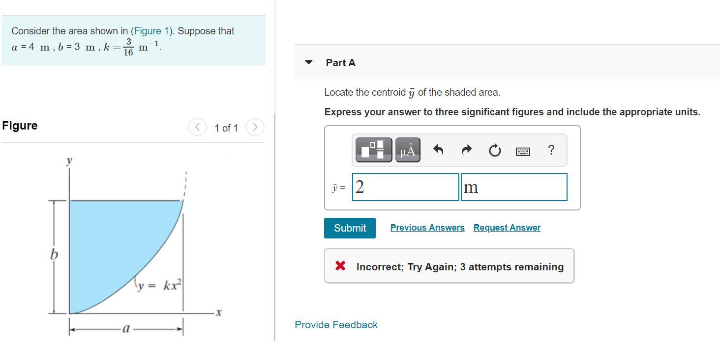 Solved Consider The Area Shown In (Figure 1). Suppose That A | Chegg.com