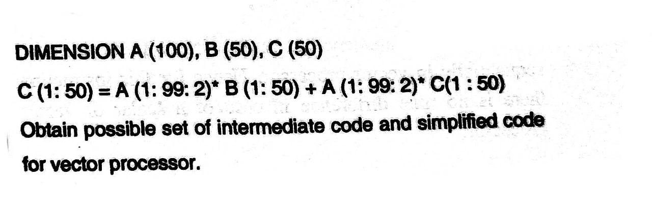 Solved DIMENSION A (100), B (50), C (50) | Chegg.com