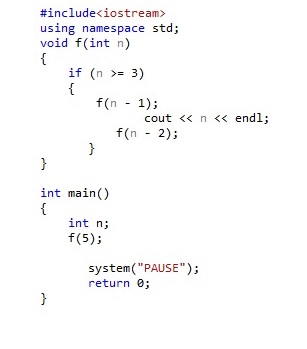 Solved #include using namespace std; void f(int n) { if (n | Chegg.com