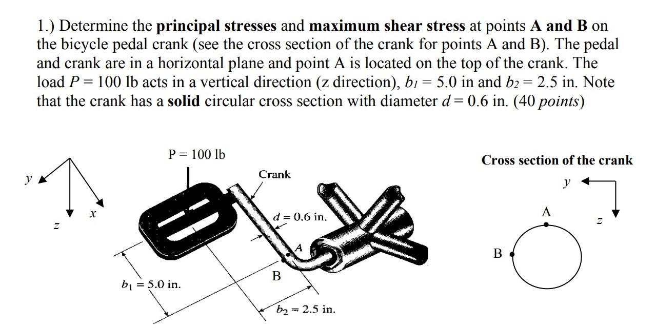 Solved Determine the principal stresses and maximum shear | Chegg.com