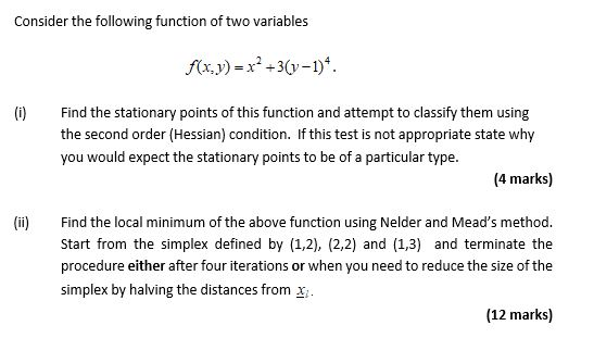 Consider the following function of two variables | Chegg.com