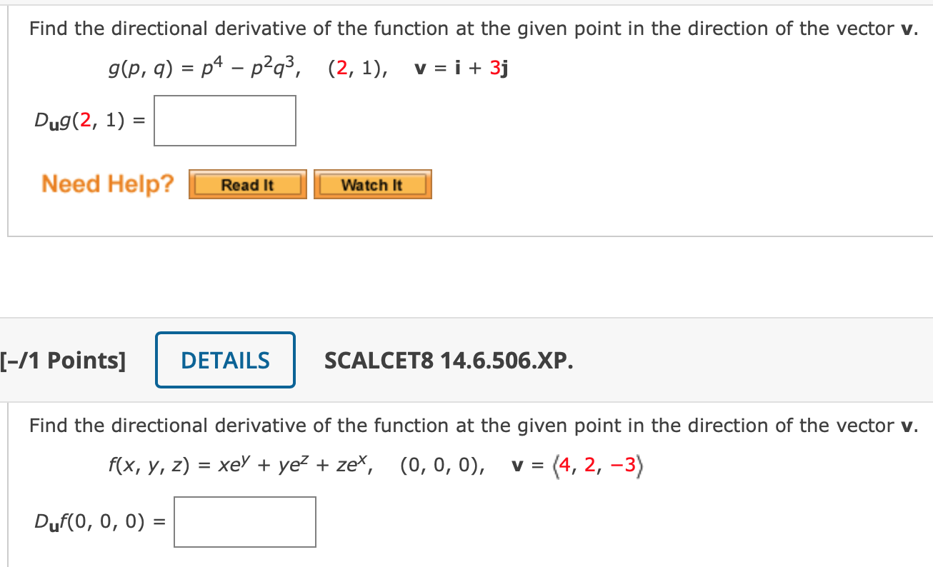 Solved Find The Directional Derivative Of The Function At Chegg Com