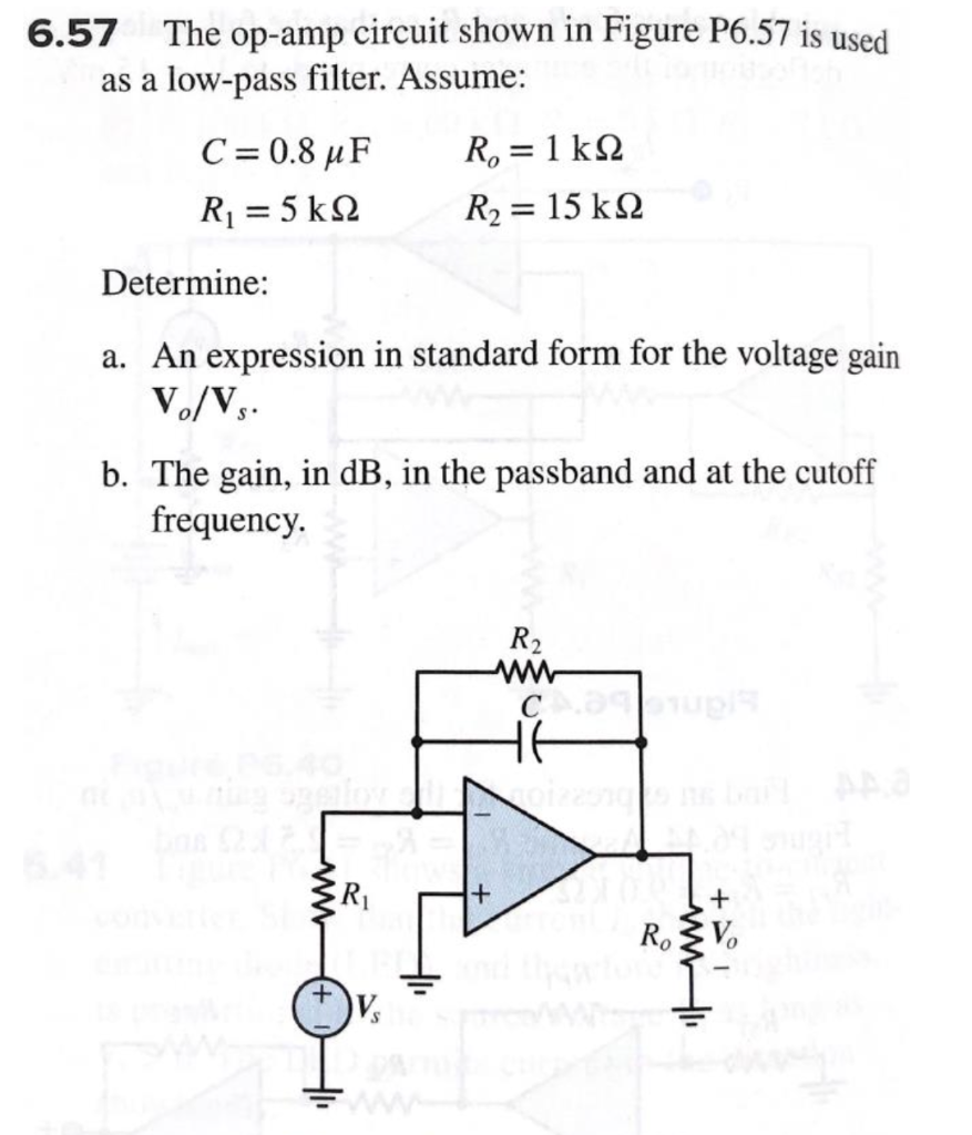 Solved 6.57 The opamp circuit shown in Figure P6.57 is used