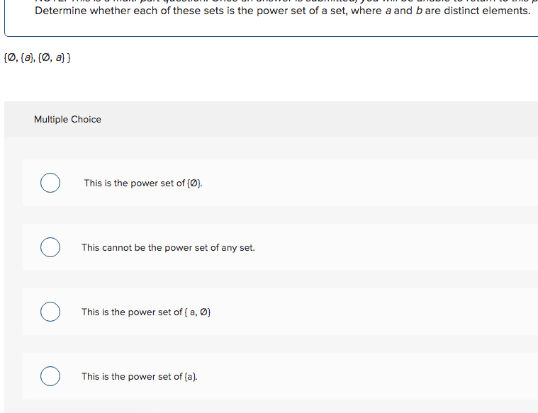 Solved Determine Whether Each Of These Sets Is The Power Set | Chegg.com