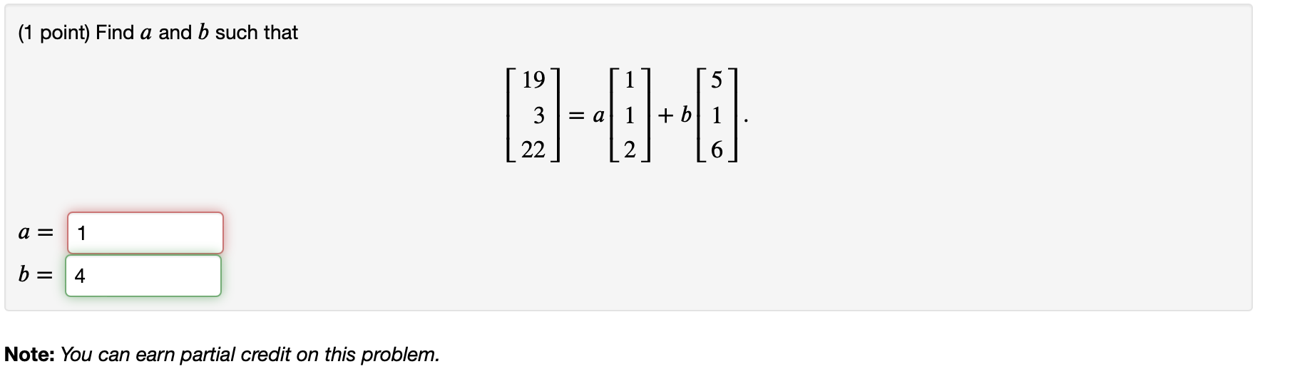 Solved ( 1 Point) Find A And B Such That | Chegg.com