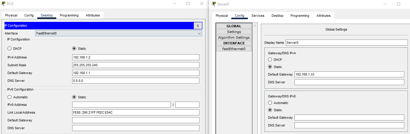 Cisco Packet Tracer - I'm building a network and am | Chegg.com